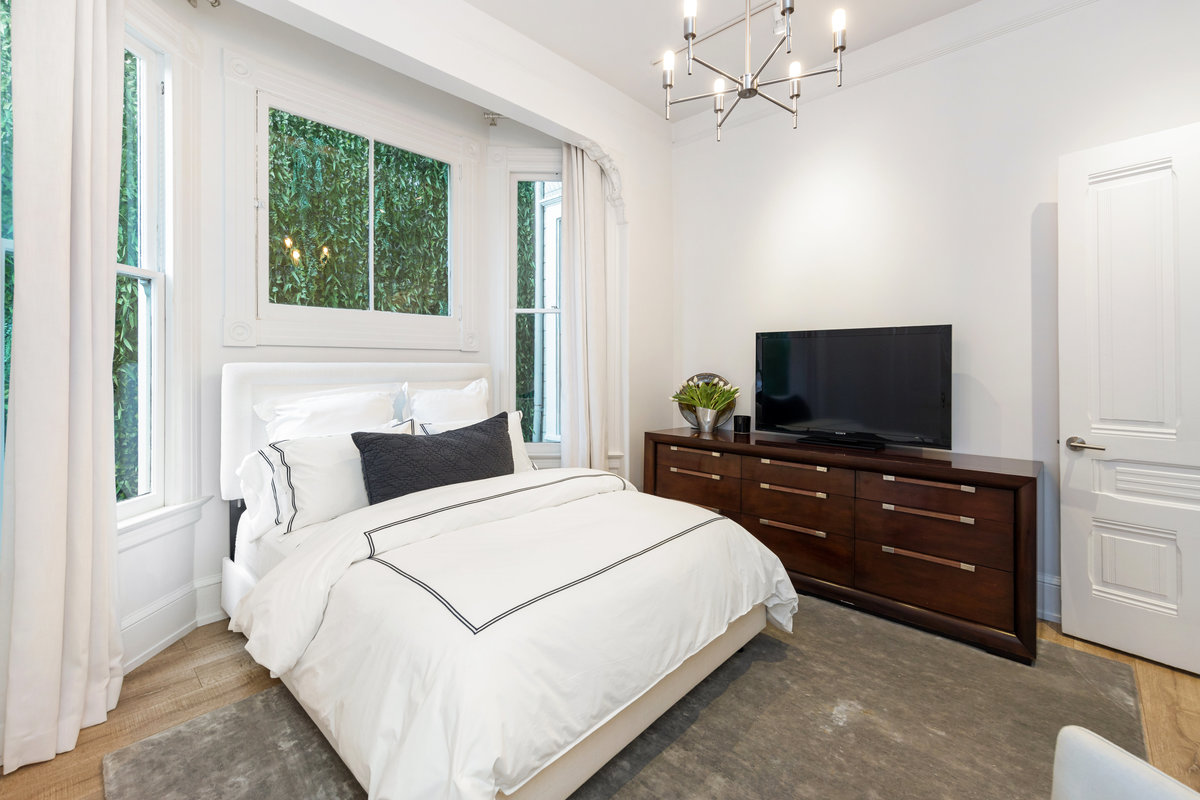 Bedroom #2 with outlook to greenery