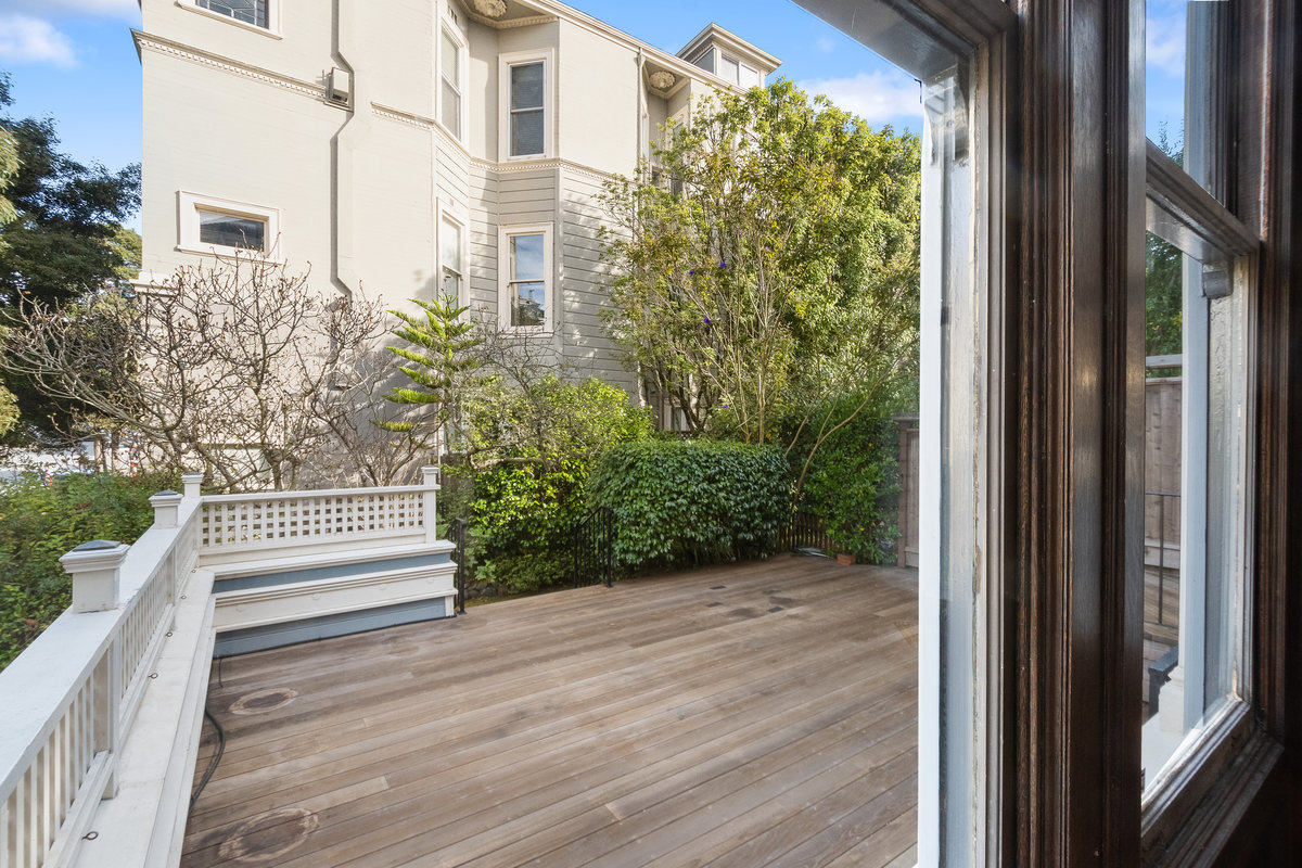 Outlook to deck from dining room