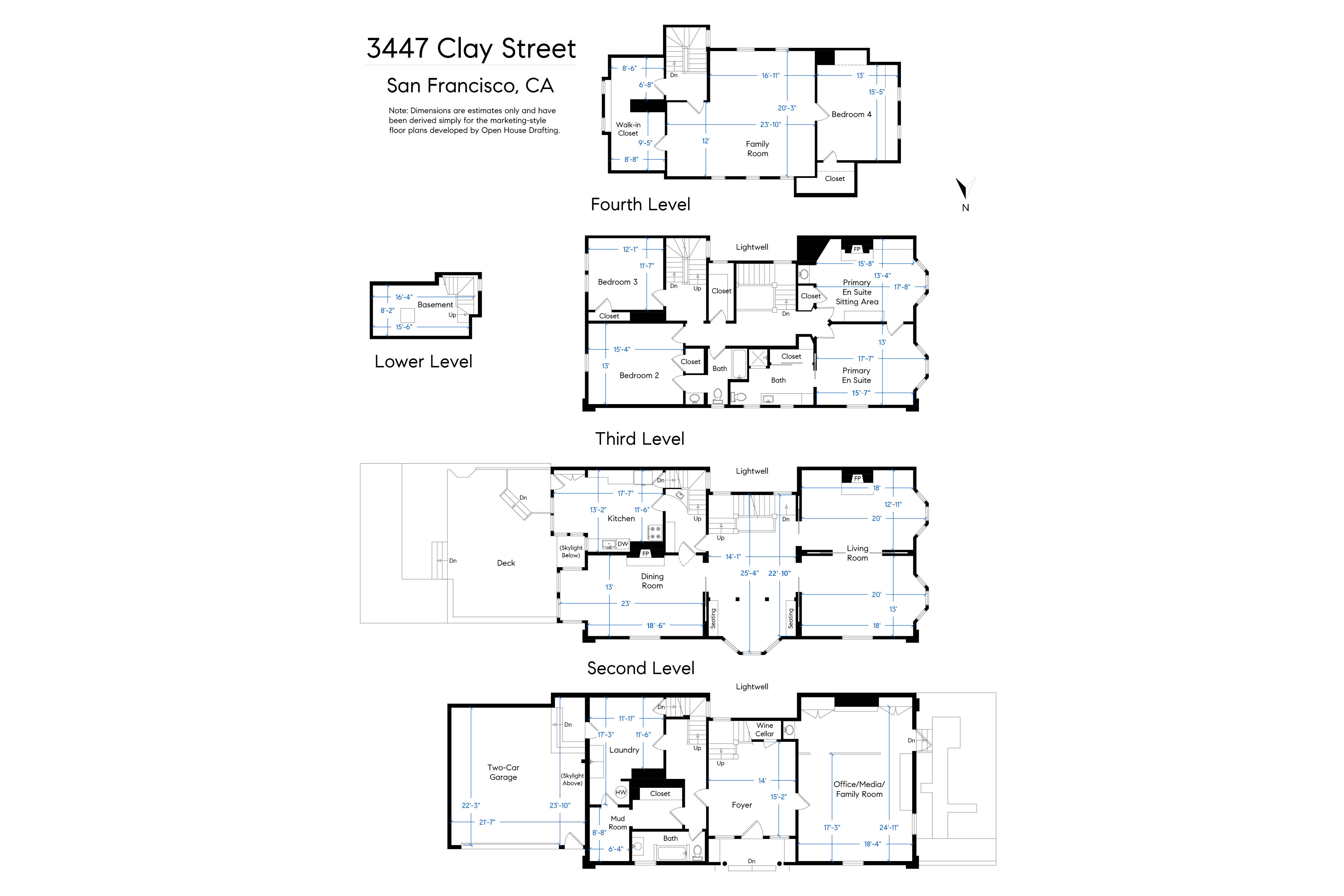 Room Dimensions - 3447 Clay