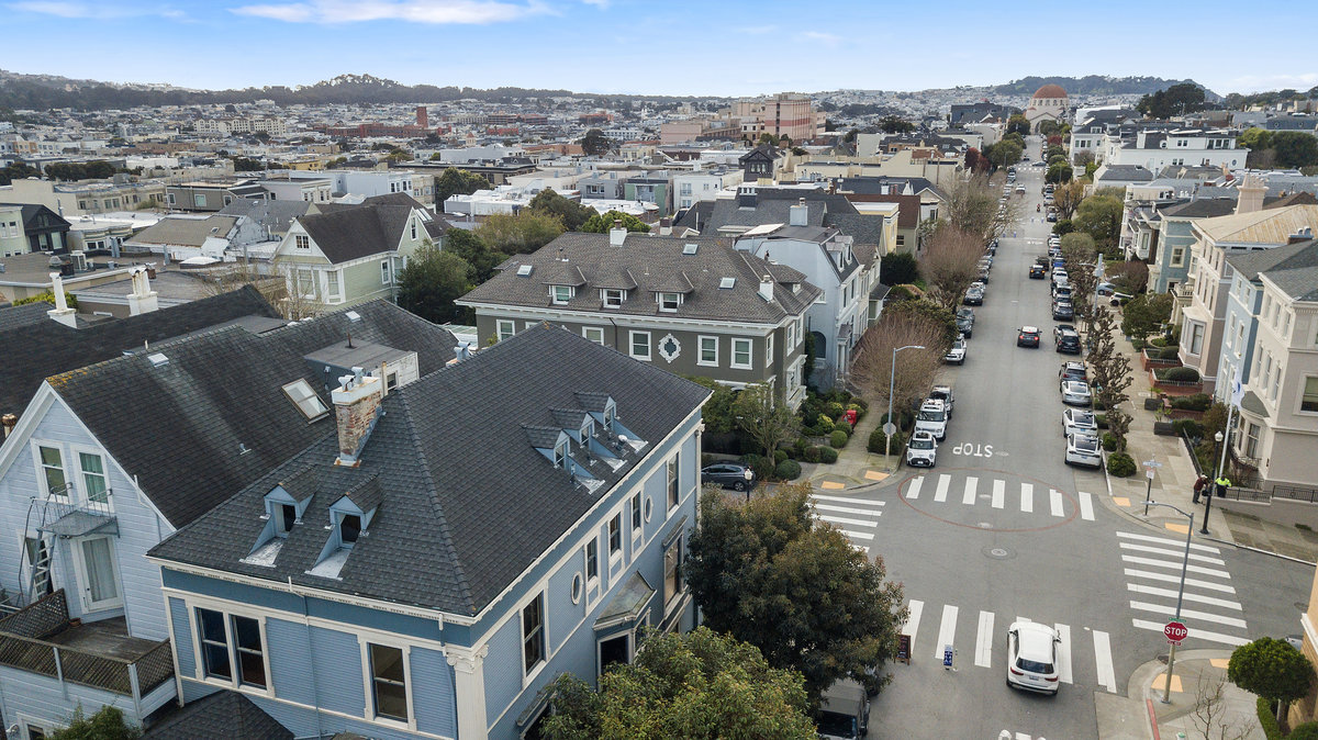 View to the west on Clay Street
