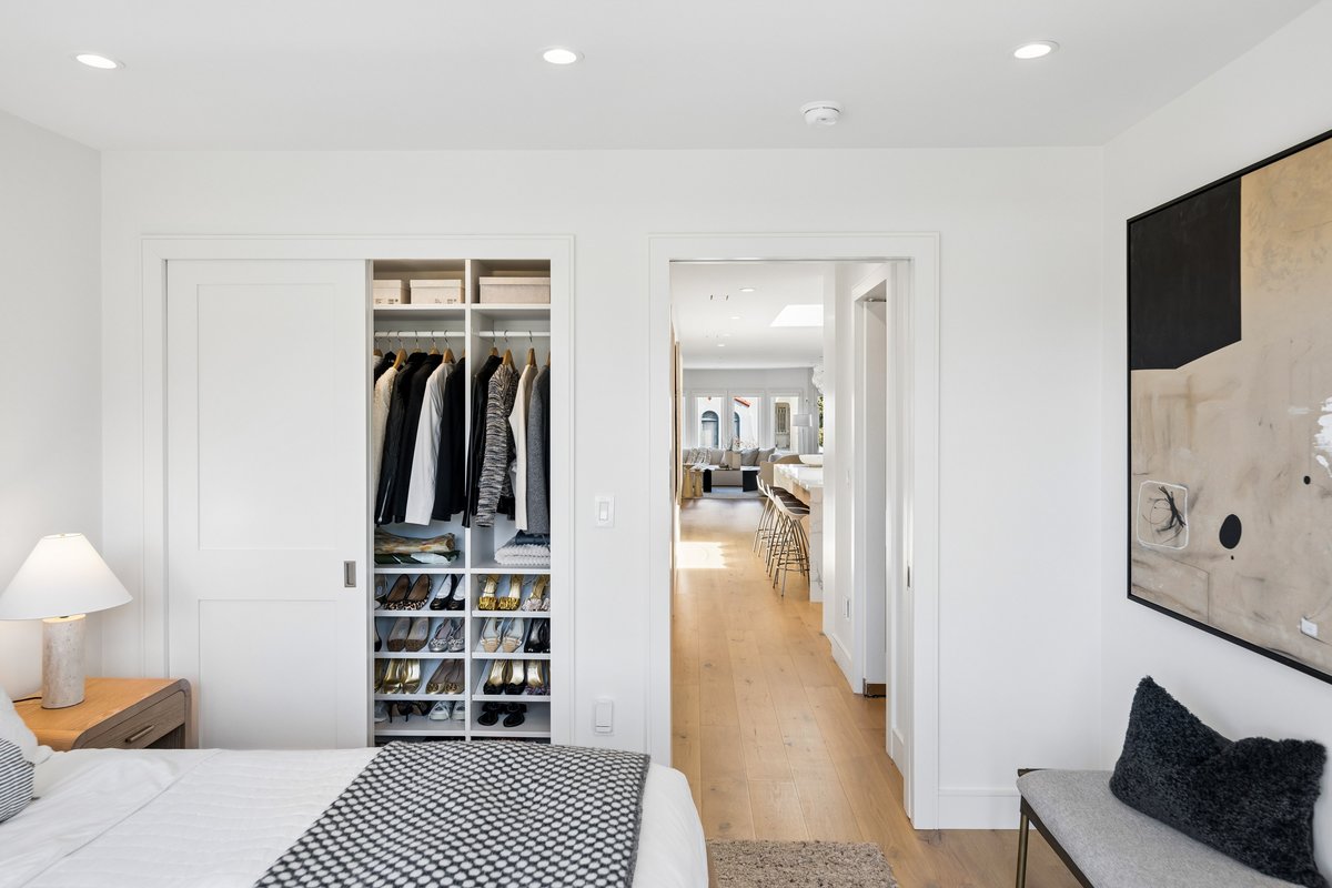Double closet in main level west bedroom