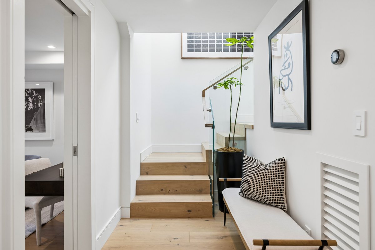 Mudroom area on lower level