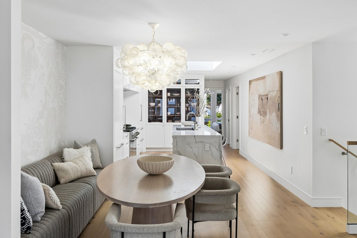 Dining and kitchen, enhanced by natural light